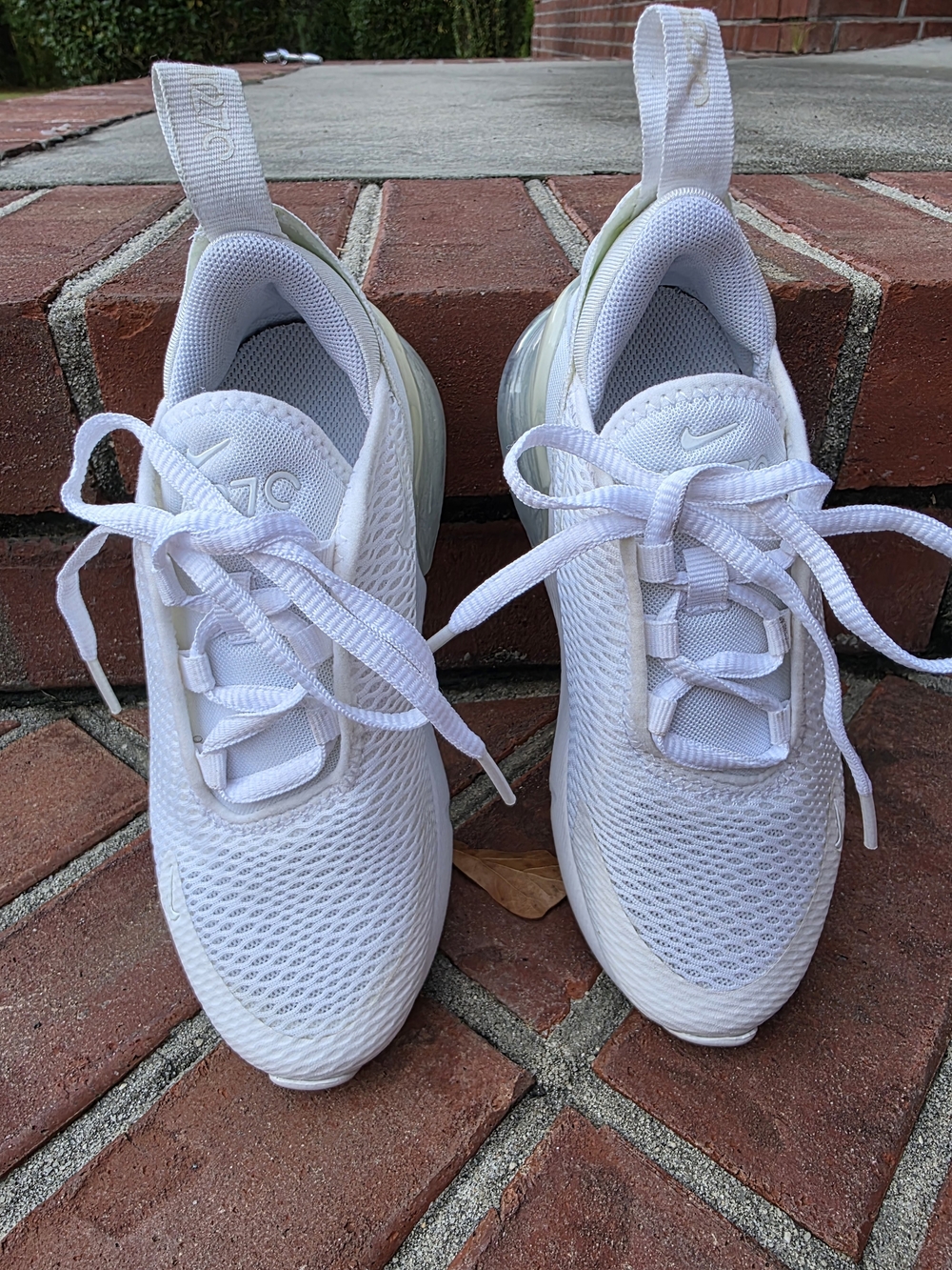Nike Air Max 270 PS "White Silver" Sneakers AO2372-103 Kids Size 12C